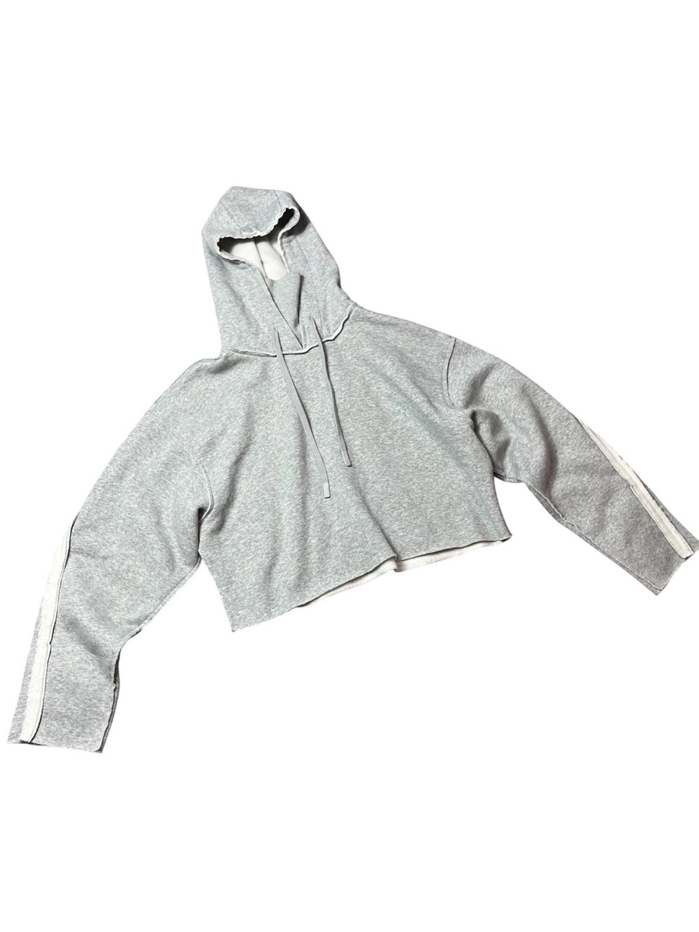 Alo Women’s Effortless Gray Cropped Hoodie Size Small